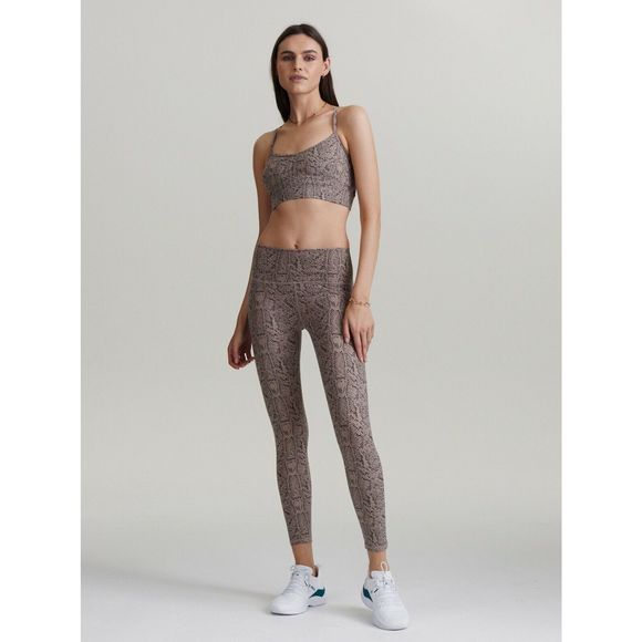 Varley Leggings Legging Century TAN SNAKE BRN Animal Wick PANT SMALL S PANTS NW - Picture 1 of 12
